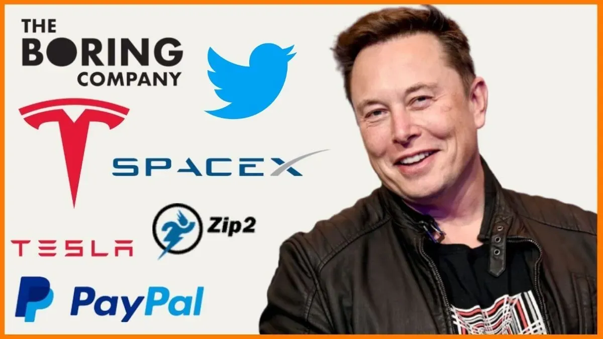 Elon Musk i logotipi svih njegovih tvrtki