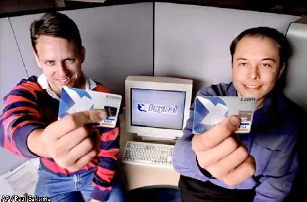 Peter Thiel i osnivač PayPala Elon Musk, 2000